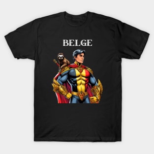 Belgian  Superhero 70s Fantasy Comic Book Hero T-Shirt